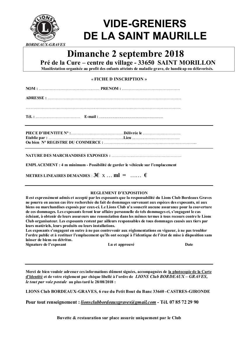 Sept. 2018 fiche Inscription