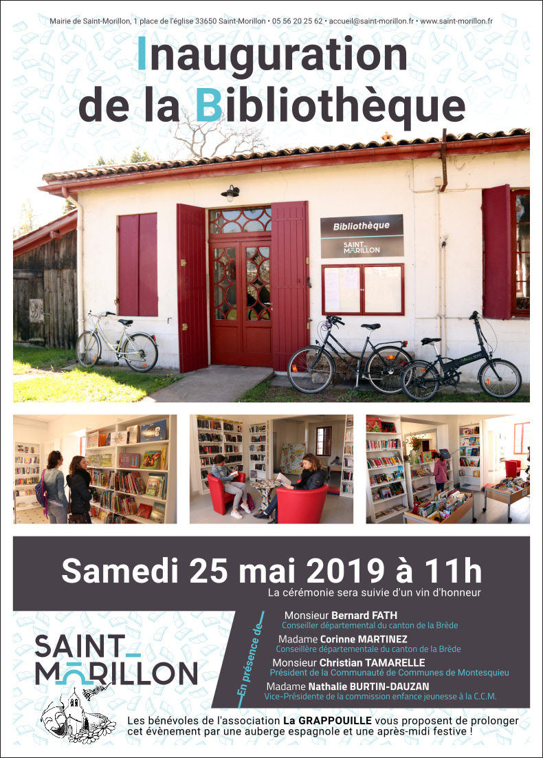 2019 05 25 Affiche Inauguration de la bibliothèque