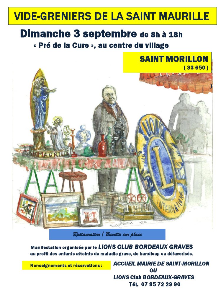 Affiche Lions Mairie St.Morillon2017