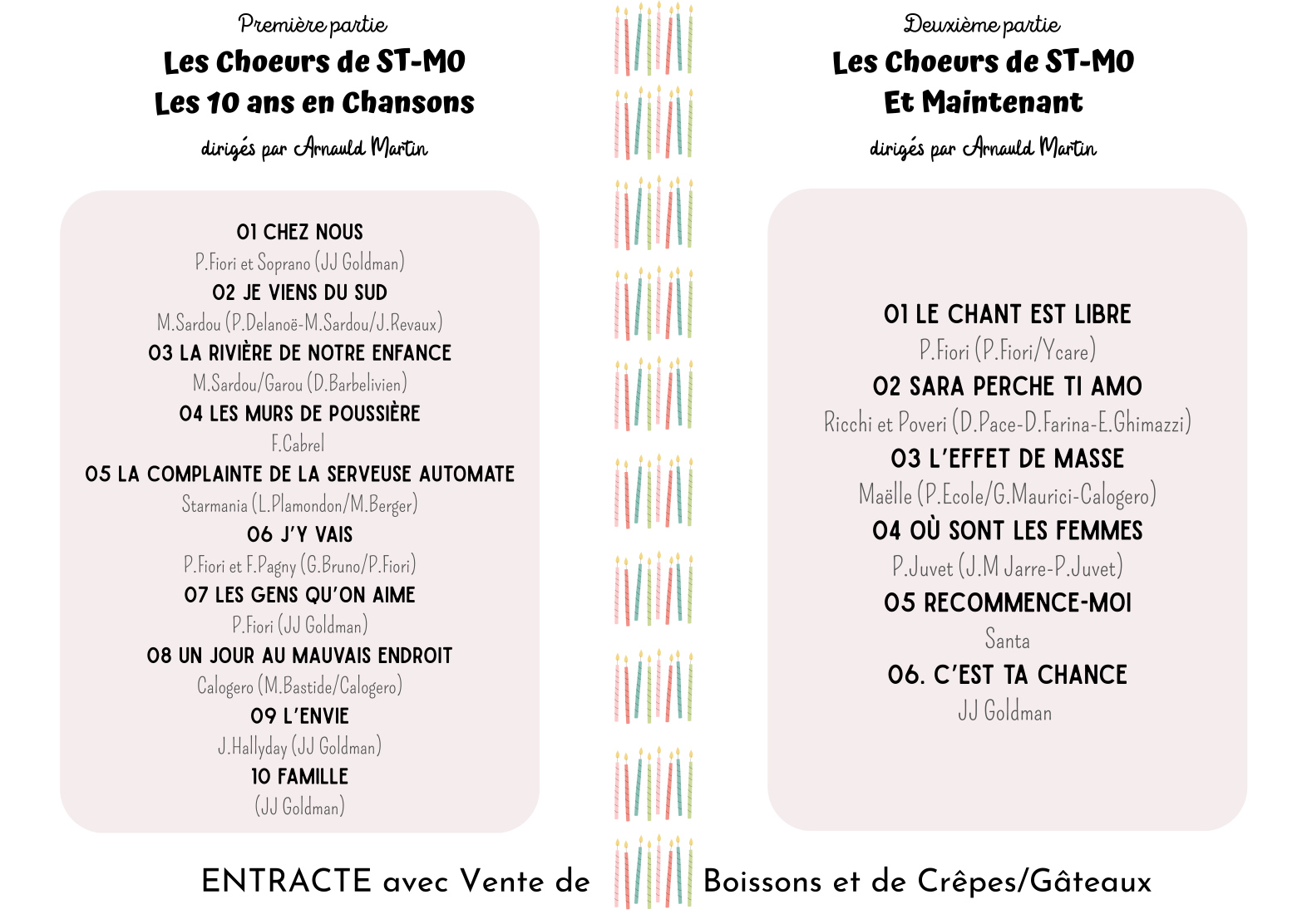 Programme Concert Les Chœurs de Saint Mo 2025
