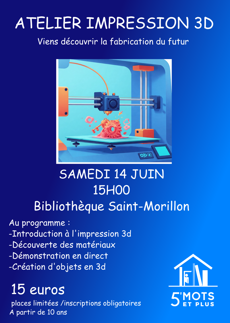 Affiche Atelier impression 3D 2