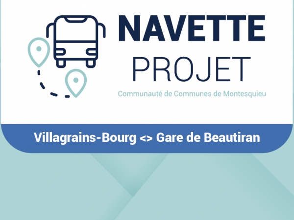 Projet de création d&#039;une navette Villagrains Bourg - Gare de Beautiran