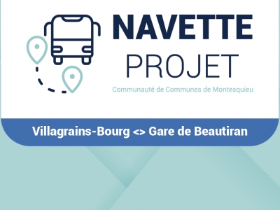 Projet de création d'une navette Villagrains Bourg - Gare de Beautiran