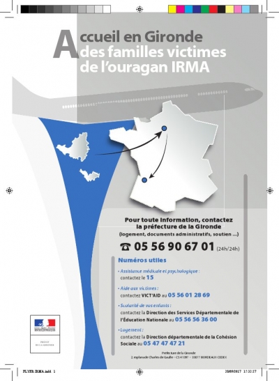 Accueil en Gironde des familles victimes de l&#039;ouragan IRMA